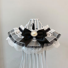 Load image into Gallery viewer, Black Bow Cat Bib