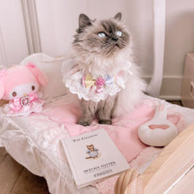 Load image into Gallery viewer, Bow Lace Saliva Towel Cat Bib