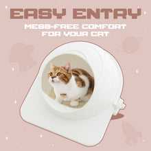 Load image into Gallery viewer, Space Capsule Semi-Enclosed Cat Litter Box with Scoop