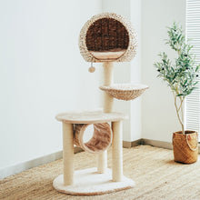 Load image into Gallery viewer, ront view of the Bird Nest Cat Tree