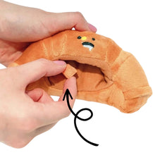 Load image into Gallery viewer, Butter Croissant Plush Squeaky Snuffle Dog Toy