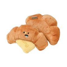 Load image into Gallery viewer, Butter Croissant Plush Squeaky Snuffle Dog Toy