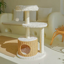 Load image into Gallery viewer, Milk Cloud Cat Tree in a minimalist modern living room