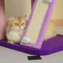 Load image into Gallery viewer, 45-degree inclined sisal mat detail of the Moonlight Deluxe Cat Tree