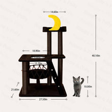 Load image into Gallery viewer, Dimensions of the Nightfall Cat Tree