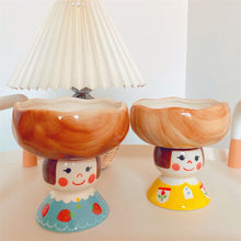 Load image into Gallery viewer, Dress Doll Ceramic Cat Bowl