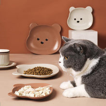 Load image into Gallery viewer, Cutie Bear Ceramic Cat Bowl & Plate Set - San Frenchie