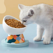 Load image into Gallery viewer, Curve Shape Ceramic Cat Bowl - San Frenchie