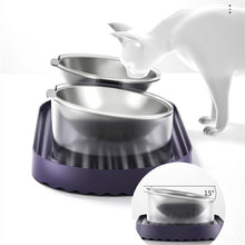 Load image into Gallery viewer, 304 Stainless Steel Transparent Pet Double Bowl - San Frenchie
