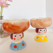 Load image into Gallery viewer, Dress Doll Ceramic Cat Bowl