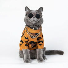 Load image into Gallery viewer, Hip-hop Leopard Print Pet Sweater - San Frenchie