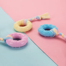 Load image into Gallery viewer, Donut Shaped Bite-Resistance Dog Toy With Rope - San Frenchie