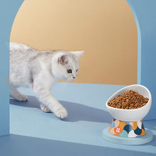 Load image into Gallery viewer, Curve Shape Ceramic Cat Bowl - San Frenchie