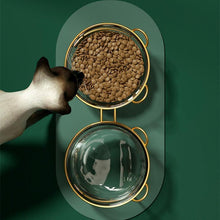 Load image into Gallery viewer, Bear Ears Glass Double Pet Bowl - San Frenchie