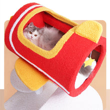 Load image into Gallery viewer, Red Airplane Cat Climbing Frame