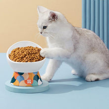 Load image into Gallery viewer, Curve Shape Ceramic Cat Bowl - San Frenchie