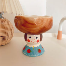 Load image into Gallery viewer, Dress Doll Ceramic Cat Bowl