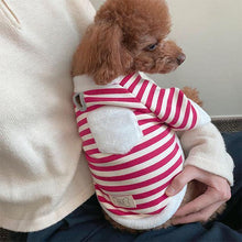 Load image into Gallery viewer, Holiday Red Stripes with Scarf for Pets - San Frenchie