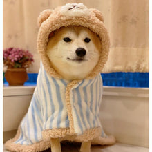 Load image into Gallery viewer, Handmade Bear Head Night Robe Styled Cape - San Frenchie