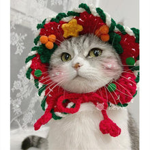 Load image into Gallery viewer, Christmas Wreath Pet Bib and Hat Set - San Frenchie
