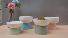 Load image into Gallery viewer, Candy Color Ceramics High Foot Pet Bowl - San Frenchie
