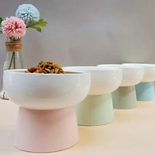 Load image into Gallery viewer, Candy Color Ceramics High Foot Pet Bowl - San Frenchie