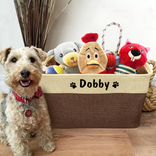 Load image into Gallery viewer, Personalized Dog Toy Storage Basket