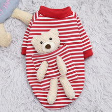 Load image into Gallery viewer, Pocket Teddy Bear Striped Dog Sweater Costume