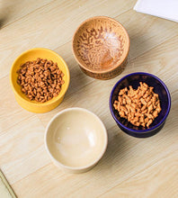 Load image into Gallery viewer, Hand Made Bevel Anti-Tipping Ceramic Cat Bowl - San Frenchie