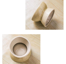 Load image into Gallery viewer, Hand Made Bevel Anti-Tipping Ceramic Cat Bowl - San Frenchie