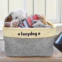 Load image into Gallery viewer, Personalized Dog Toy Storage Basket