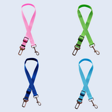 Load image into Gallery viewer, Adjustable Car Seat Belt for Dogs 4-Pack (Green, Pink, Blue)- San Frenchie