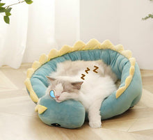 Load image into Gallery viewer, Dinosaur Shaped Cat Bed House - San Frenchie