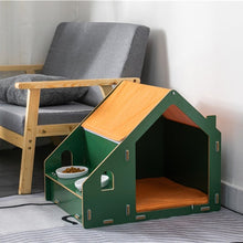 Load image into Gallery viewer, Green Cat House with Dining Table