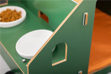 Load image into Gallery viewer, Green Cat House with Dining Table