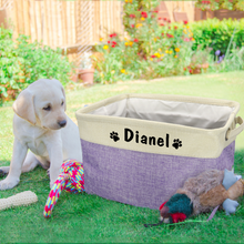 Load image into Gallery viewer, Personalized Dog Toy Storage Basket