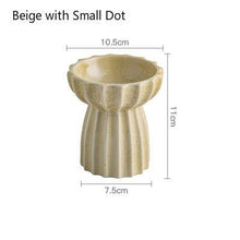Load image into Gallery viewer, Hand Made Multi Color Raised Ceramic Cat Bowl - San Frenchie