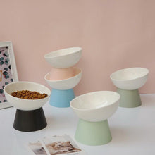 Load image into Gallery viewer, Candy Color Ceramics High Foot Pet Bowl - San Frenchie