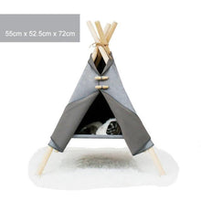 Load image into Gallery viewer, Canvas Pet Tepee Bed - San Frenchie