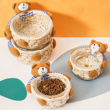 Load image into Gallery viewer, Bear Glass Cat Bowl