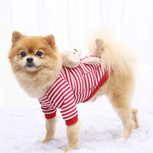Load image into Gallery viewer, Pocket Teddy Bear Striped Dog Sweater Costume