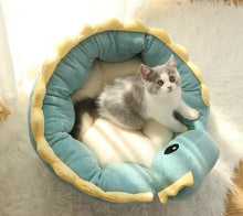 Load image into Gallery viewer, Dinosaur Shaped Cat Bed House - San Frenchie