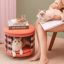 Load image into Gallery viewer, 2 in 1 Round Stool Cat House