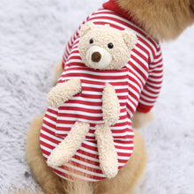Load image into Gallery viewer, Pocket Teddy Bear Striped Dog Sweater Costume
