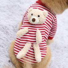 Load image into Gallery viewer, Pocket Teddy Bear Striped Dog Sweater Costume