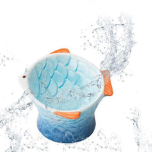 Load image into Gallery viewer, Handmade Fish Shaped Ceramics Cat Bowl - San Frenchie