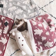 Load image into Gallery viewer, Bear Ear Pet Sleeping Bag - San Frenchie