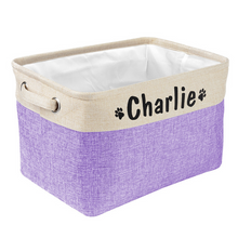 Load image into Gallery viewer, Personalized Dog Toy Storage Basket