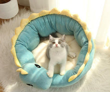 Load image into Gallery viewer, Dinosaur Shaped Cat Bed House - San Frenchie