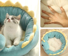 Load image into Gallery viewer, Dinosaur Shaped Cat Bed House - San Frenchie